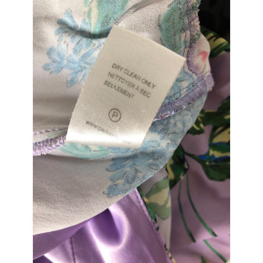 Parker Ana Combo Romper Shorts Flutter Sleeves V-Neck Floral Print Purple 2 - Picture 9 of 10